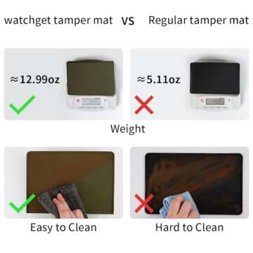 Watchget Espresso Tamping Mat - Durable Silicone Coffee Pad