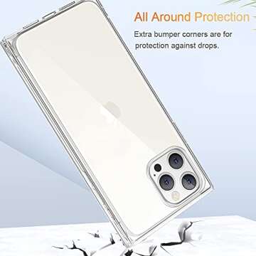 VePret Clear Square iPhone 13 Pro Case for Women