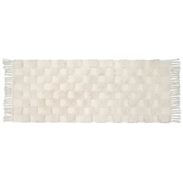 Lanffia Boho Checkered Tufted Rug Washable Stylish 2x5 Runner