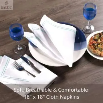 Elegant 12 Cotton Dinner Napkins for All Occasions
