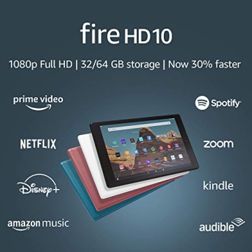Amazon Fire HD 10 Tablet - 10.1" Full HD, 32 GB - Black