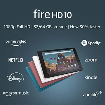 Amazon Fire HD 10 Tablet - 10.1" Full HD, 32 GB - Black