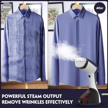 URPOWER 1500W Handheld Clothes Steamer 15-Second Heat-Up