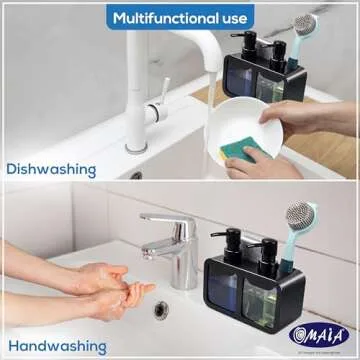 OMAIA Dish Soap Dispenser Set - Stylish & Functional Kitchen Aid