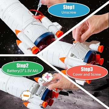 Wbzle Space Shuttle Rocket Toys - Ignite Space Adventures for Kids