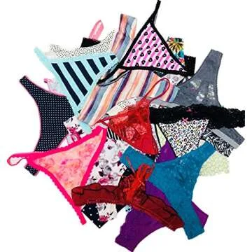 Morvia Varieties of Women Thong Pack Lacy Tanga G-string Bikini Underwear Panties (L, 28 Pcs)