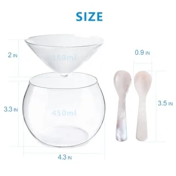 ThougrLyh Caviar Server Set Elegant Glass Dish