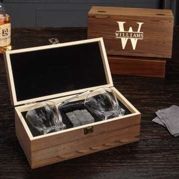 Personalized Twist Whiskey Glasses Set for Whiskey Lovers