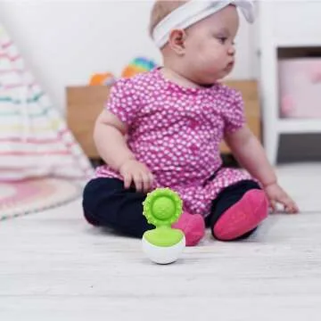 Dimpl Wobbl Green Teether by Fat Brain Toys