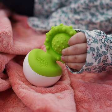 Dimpl Wobbl Green Teether by Fat Brain Toys