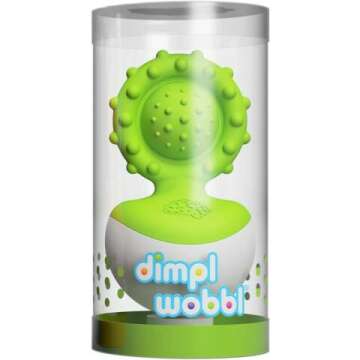 Dimpl Wobbl Green Teether by Fat Brain Toys