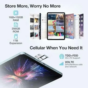 DOOGEE T30S Android Tablet - 11" 2.4K Display, 16GB RAM, 256GB Storage