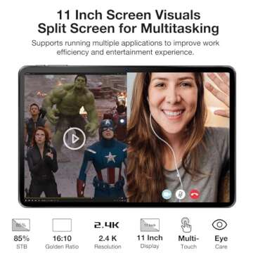 DOOGEE T30S Android Tablet - 11" 2.4K Display, 16GB RAM, 256GB Storage