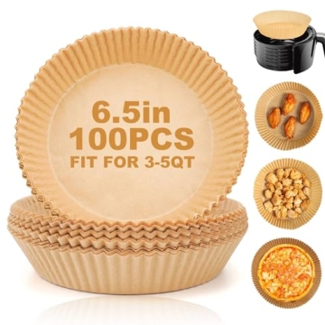 Disposable Air Fryer Paper Liners – 100PCS Non-Stick