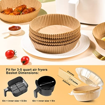 Disposable Air Fryer Paper Liners – 100PCS Non-Stick