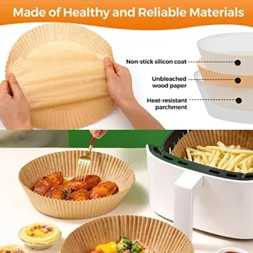 Disposable Air Fryer Paper Liners – 100PCS Non-Stick