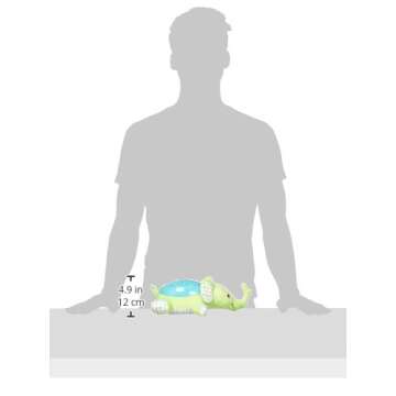 Summer Slumber Buddies Soother (Green/Teal Elephant) – Projector Night Light for Kids with Calming Songs and Sounds