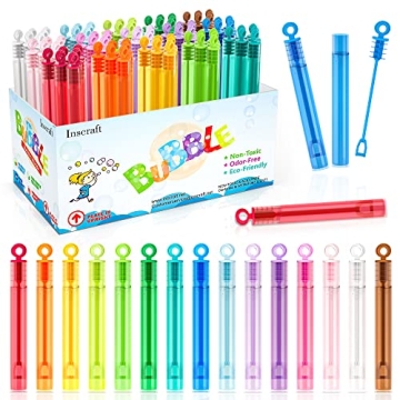 INSCRAFT 90 Pack Mini Bubble Wands - Vibrant Fun for Kids & Parties