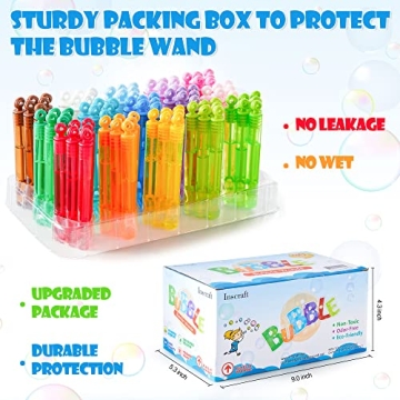 INSCRAFT Mini Bubble Wands 90 Pack for Events and Kids