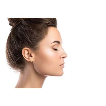 14K Yellow Solid Gold Diamond Cut 2.50mm Huggie Earring | Diamond Cut Huggie Earrings | Beautiful Ea...