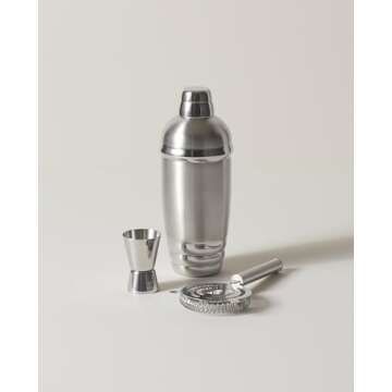 Lenox Tuscany Classics Stainless-Steel Shaker Set for Elegant Cocktail Mixing