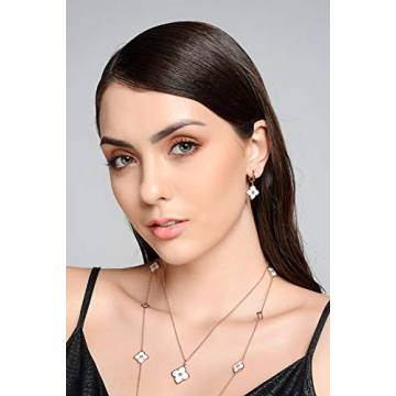 Lavari Jewelers Floral Pendant Necklace Sterling Silver Rose Gold