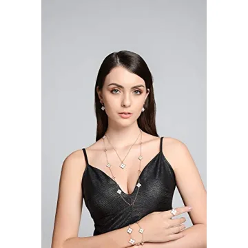 Lavari Jewelers Floral Pendant Necklace Sterling Silver Rose Gold