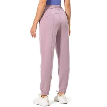 Colorfulkoala Women's High Waisted Ultra Soft Modal Joggers Running Sweatpants Casual Lounge Pants with Pockets (L, Elderberry)