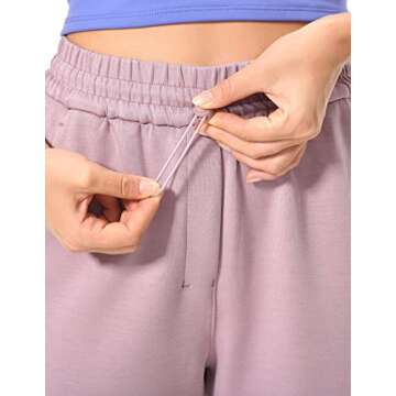 Colorfulkoala Women's High Waisted Ultra Soft Modal Joggers Running Sweatpants Casual Lounge Pants with Pockets (L, Elderberry)