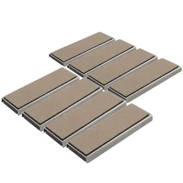 Master Magnetics Ceramic Channel Magnet with Nickel Plated Base - Double Sided Adhesive Foam Backing, 3” L, 0.905” W, 0.25” H, Silver, Pack of 8, CA293WAX8