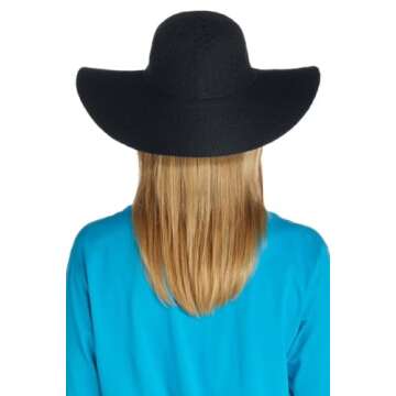 Coolibar UPF 50+ Women's Packable Wide Brim Sun Hat - Sun Protective,One Size,Black