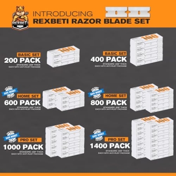 REXBETI Razor Blades 100PCS for Home and Professional Use
