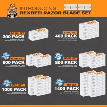 REXBETI Razor Blades 100PCS for Home and Professional Use