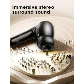 T18 Wireless Earbuds - Bluetooth 5.3, Waterproof with 48-Hour Playtime and LED Display