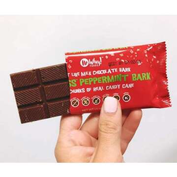 No Whey Foods - Milkless Peppermint Bark (3 Pack) - Vegan & Allergy Friendly Christmas Chocolate- Dairy Free, Nut Free, Peanut Free, Soy Free, Gluten Free