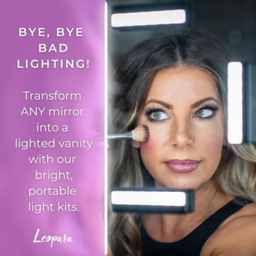 Leopara Glow Portable Makeup Lighting Set | Suction Lights
