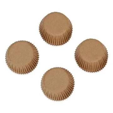 Gifbera Natural Mini Cupcake Liners 300-Count Greaseproof Paper Cups