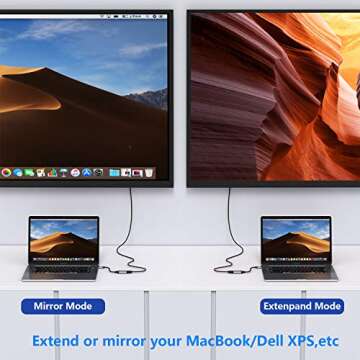 USB C to HDMI Adapter 4k, Type-C to HDMI Connector for Monitor, Thunderbolt 3 Compatible USB-C to HDMI Cord for MacBook pro 2022 iPad 2021 Dell XPS Surface Pro 8 VivoBook Flip 14 Aspire 5 etc