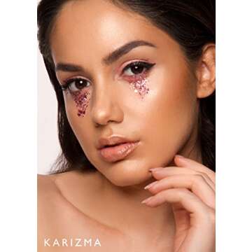 KARIZMA Self Love Heart Glitter - 10g Chunky Face Glitter, Hair Glitter, Eye Glitter, Body Glitter f...