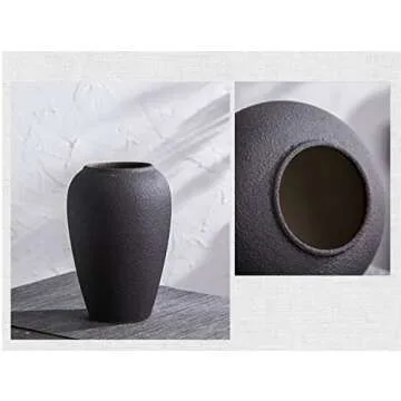 Vintage Clay Pot, Art Flower Arrangement Vases Decorative Vase Flower Containers for Dried Flowers Fresh Flowers Garden Ceramic Flowerpot Decorative Ornaments (Size : 17 * 27CM)