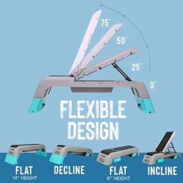 Yes4All Multifunctional Fitness Aerobic Step Platform/Aerobic Deck, Household Step Workout Bench for...