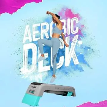 Yes4All Multifunctional Fitness Aerobic Step Platform/Aerobic Deck, Household Step Workout Bench for Home Gym (Blue/Grey)