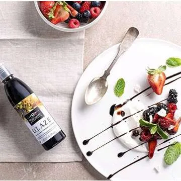 Tuscanini, Balsamic Glaze Made with Kosher Balsamic Vinegar of Modena Italy, 8.5oz bottle, Balsamic Reduction