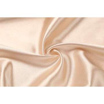 Women's Satin Kimono Robes Bridesmaid Wedding Robes Silky Bathrobes Loungewear, Champagne