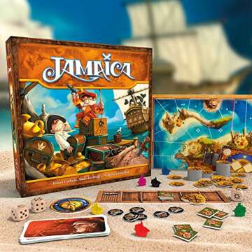 Jamaica Board Game (New Edition) - Family-Friendly Pirate Racing Game, Strategy Game for Kids & Adul...