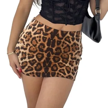Leopard Cheetah Skirt with Shorts - High Waist Sexy Mini Skirt for Women