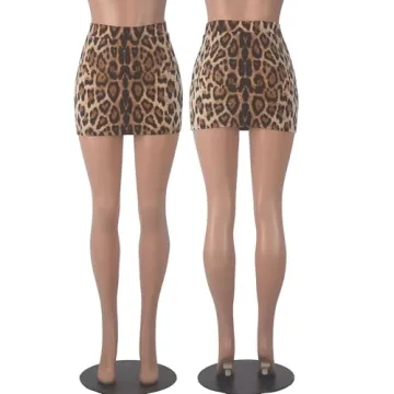 Leopard Cheetah Mini Skirt with Shorts for Women