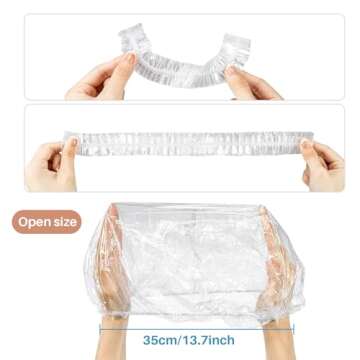 MAQIHAN 100 Disposable Waterproof Shower Caps - Unisex Travel Essential