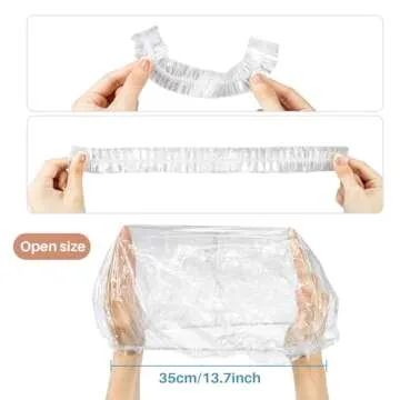 MAQIHAN 100 Disposable Waterproof Shower Caps - Unisex Travel Essential