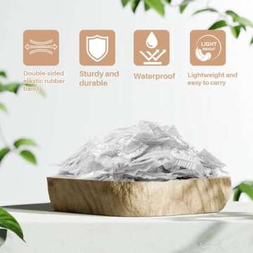 MAQIHAN 100 Disposable Waterproof Shower Caps - Unisex Travel Essential